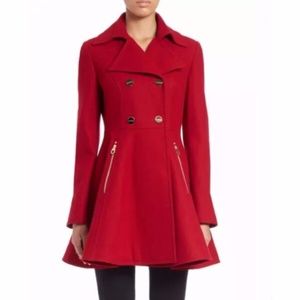 Laundry by Shelli Segal Fit & Flare Red Coat